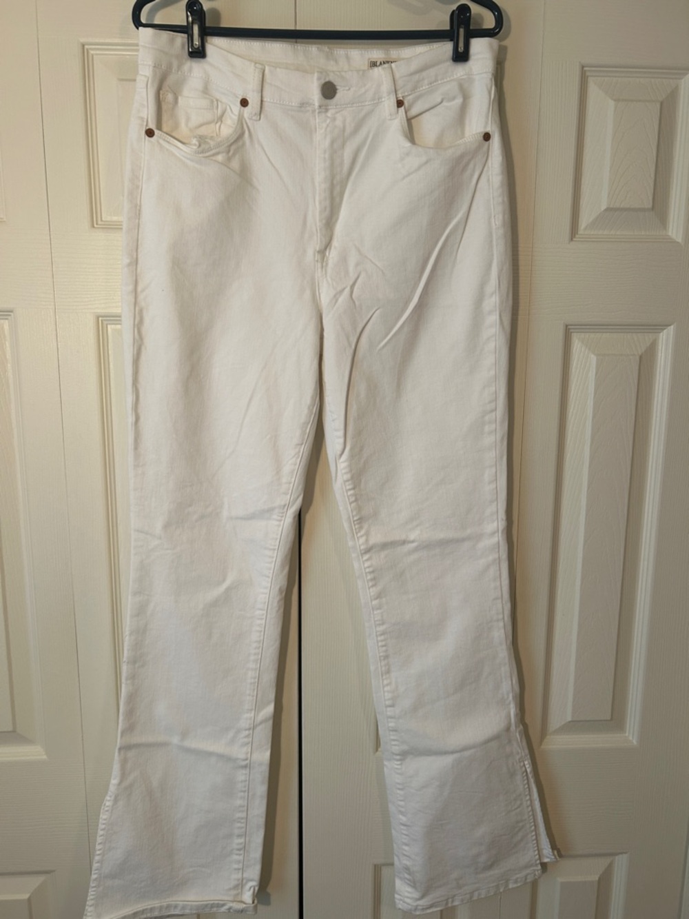 BlankNYC size 31 The Hoyt High Rise Mini Flare White Denim Jeans